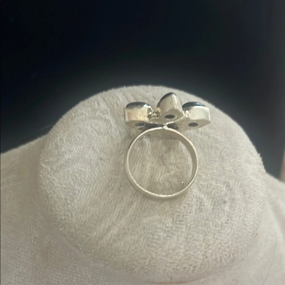 Elegant .925 Silver and Black Natural genuine Onyx Stone Ring size 8 - Picture 8 of 8